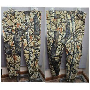 Ideal Camo Cargo Pants Men 46x42 Cotton Blend Fabric Hunting Outdoor Wear Zipper